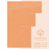 3 Piece 100% Cotton Extra Fluffy and Soft Luxury Turkish Towel Set with 20 Different Colors - 20 Set Case Pack