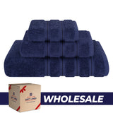 3 Piece 100% Cotton Extra Fluffy and Soft Luxury Turkish Towel Set with 20 Different Colors - 20 Set Case Pack