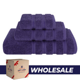 3 Piece 100% Cotton Extra Fluffy and Soft Luxury Turkish Towel Set with 20 Different Colors - 20 Set Case Pack