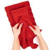 3 Piece 100% Cotton Extra Fluffy and Soft Luxury Turkish Towel Set with 20 Different Colors - 20 Set Case Pack