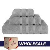 3 Piece 100% Cotton Extra Fluffy and Soft Luxury Turkish Towel Set with 20 Different Colors - 20 Set Case Pack