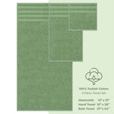 3 Piece 100% Cotton Extra Fluffy and Soft Luxury Turkish Towel Set with 20 Different Colors - 20 Set Case Pack
