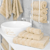 3 Piece 100% Cotton Extra Fluffy and Soft Luxury Turkish Towel Set with 20 Different Colors - 20 Set Case Pack