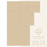 3 Piece 100% Cotton Extra Fluffy and Soft Luxury Turkish Towel Set with 20 Different Colors - 20 Set Case Pack