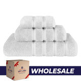 3 Piece 100% Cotton Extra Fluffy and Soft Luxury Turkish Towel Set with 20 Different Colors - 20 Set Case Pack