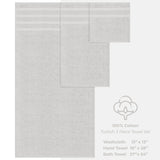 3 Piece 100% Cotton Extra Fluffy and Soft Luxury Turkish Towel Set with 20 Different Colors - 20 Set Case Pack