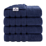 American Soft Linen 100% Cotton Turkish Towels for Bathroom, 4 Pack Bath Towel Set,  Super Soft, Extra Large Bath Towels