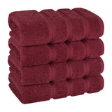 American Soft Linen 100%  Cotton Turkish Towels, 4 Pack Hand Towel Set, Super Soft, Absorbent, Quick Dry Premium Towels