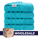 4 Piece 100% Cotton Turkish Bath Towel - 6 Set Case Pack