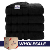 4 Piece 100% Cotton Turkish Bath Towel - 6 Set Case Pack