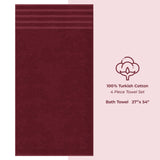 4 Piece 100% Cotton Turkish Bath Towel - 6 Set Case Pack
