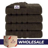 4 Piece 100% Cotton Turkish Bath Towel - 6 Set Case Pack