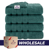 4 Piece 100% Cotton Turkish Bath Towel - 6 Set Case Pack
