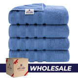 4 Piece 100% Cotton Turkish Bath Towel - 6 Set Case Pack
