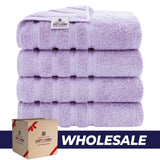 4 Piece 100% Cotton Turkish Bath Towel - 6 Set Case Pack