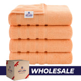 4 Piece 100% Cotton Turkish Bath Towel - 6 Set Case Pack