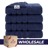 4 Piece 100% Cotton Turkish Bath Towel - 6 Set Case Pack