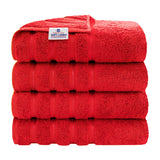 4 Piece 100% Cotton Turkish Bath Towel - 6 Set Case Pack