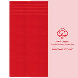 4 Piece 100% Cotton Turkish Bath Towel - 6 Set Case Pack