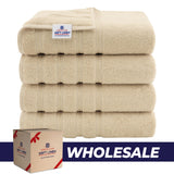 4 Piece 100% Cotton Turkish Bath Towel - 6 Set Case Pack