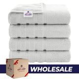 4 Piece 100% Cotton Turkish Bath Towel - 6 Set Case Pack