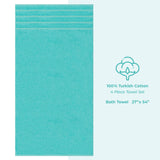 4 Piece 100% Cotton Turkish Bath Towel - 6 Set Case Pack