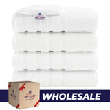 4 Piece 100% Cotton Turkish Bath Towel - 6 Set Case Pack