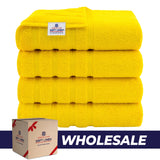 4 Piece 100% Cotton Turkish Bath Towel - 6 Set Case Pack
