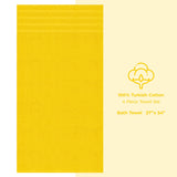 4 Piece 100% Cotton Turkish Bath Towel - 6 Set Case Pack