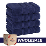 4 Piece 100% Cotton Turkish Towels, Hand Towel Set, Soft, Absorbent, Quick Dry - 28 Set Case Pack