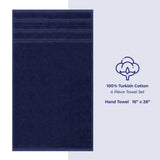4 Piece 100% Cotton Turkish Towels, Hand Towel Set, Soft, Absorbent, Quick Dry - 28 Set Case Pack