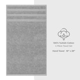 4 Piece 100% Cotton Turkish Towels, Hand Towel Set, Soft, Absorbent, Quick Dry - 28 Set Case Pack