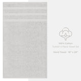 4 Piece 100% Cotton Turkish Towels, Hand Towel Set, Soft, Absorbent, Quick Dry - 28 Set Case Pack