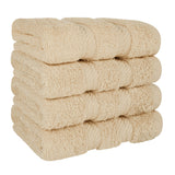 4 Piece 100% Cotton Luxury Washcloth Turkish Towel Set - 60 Set Case Pack