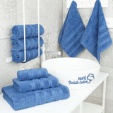 6 Piece 100% Cotton Turkish Bulk Bath Towels - Wholesale Premium Towel Sets - 10 Set Case Pack