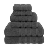 6 Piece 100% Cotton Turkish Bulk Bath Towels - Wholesale Premium Towel Sets - 10 Set Case Pack