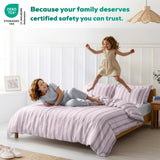 Wholesale 100% Washed Cotton Percale Duvet Cover Set – 200TC Yarn-Dyed Striped Hotel Bedding Set