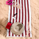 Cabana Striped Oversized Premium Cotton Beach Towel 30x60" - 32 Set Case Pack