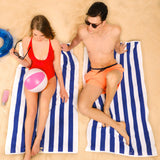 Cabana Striped Oversized Premium Cotton Beach Towel 30x60" - 32 Set Case Pack