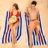 Cabana Striped Oversized Premium Cotton Beach Towel 30x60" - 32 Set Case Pack