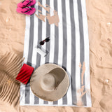 Cabana Striped Oversized Premium Cotton Beach Towel 30x60" - 32 Set Case Pack