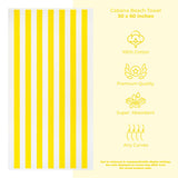 Cabana Striped Oversized Premium Cotton Beach Towel 30x60" - 32 Set Case Pack