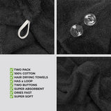 American Soft Linen 100% Cotton Hair Drying Towels for Women, 2 Pack Head Towel Cap - 75 Set Case Pack