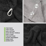 American Soft Linen 100% Cotton Hair Drying Towels for Women, 2 Pack Head Towel Cap - 75 Set Case Pack