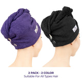 American Soft Linen 100% Cotton Hair Drying Towels for Women, 2 Pack Head Towel Cap - 75 Set Case Pack