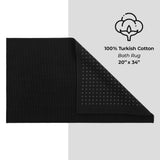 American Soft Linen 100% Cotton Bath Mat Rugs, 20x34 inches with Silicone Backing, Soft Absorbent Grip-Enhanced Bath Mats for Bathroom - 35 Set Case Pack