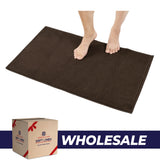 American Soft Linen 100% Cotton Bath Mat Rugs, 20x34 inches with Silicone Backing, Soft Absorbent Grip-Enhanced Bath Mats for Bathroom - 35 Set Case Pack