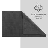 American Soft Linen 100% Cotton Bath Mat Rugs, 20x34 inches with Silicone Backing, Soft Absorbent Grip-Enhanced Bath Mats for Bathroom - 35 Set Case Pack