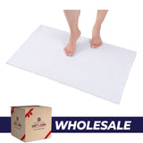 American Soft Linen 100% Cotton Bath Mat Rugs, 20x34 inches with Silicone Backing, Soft Absorbent Grip-Enhanced Bath Mats for Bathroom - 35 Set Case Pack