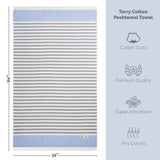 Mediterranean 100% Cotton Turkish Peshtemals, 35" x 60",  Modern & Traditional Turkish Towels - 44 Set Case Pack